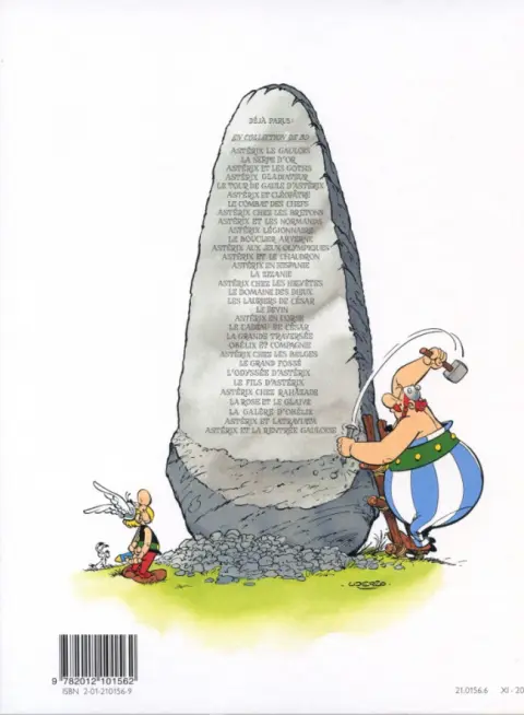 Verso de l'album Astérix Tome 24 Astérix chez les Belges