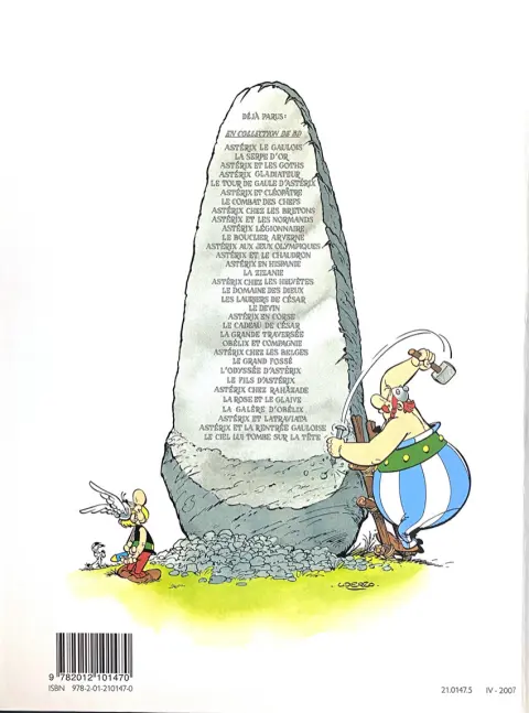 Verso de l'album Astérix Tome 15 La Zizanie