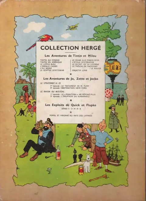 Verso de l'album Tintin Tome 16 Objectif Lune