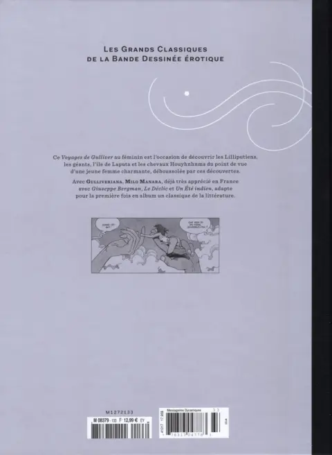 Verso de l'album Les Grands Classiques de la Bande Dessinée Érotique - La Collection Tome 133 Gulliveriana