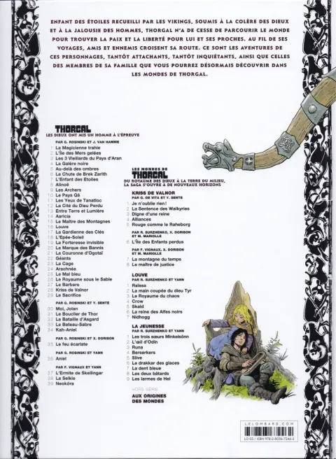 Verso de l'album Les mondes de Thorgal - La Jeunesse de Thorgal Tome 6 Le drakkar des glaces