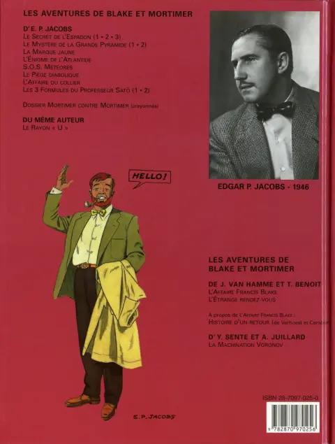 Verso de l'album Blake et Mortimer Tome 10 L'affaire du collier