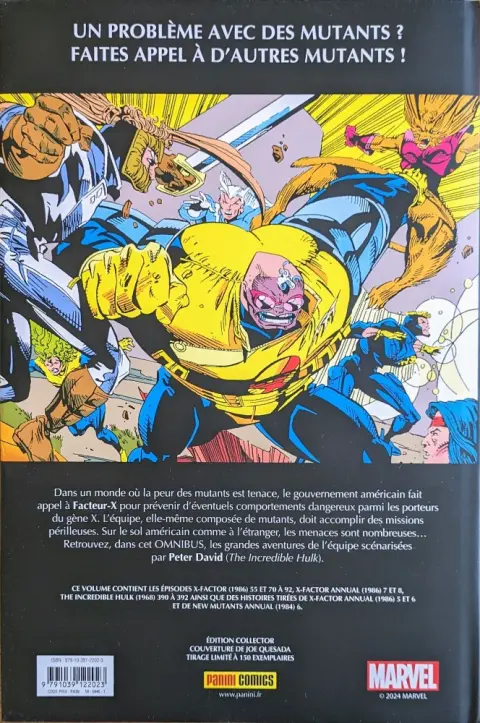 Verso de l'album X-Factor Tome 1