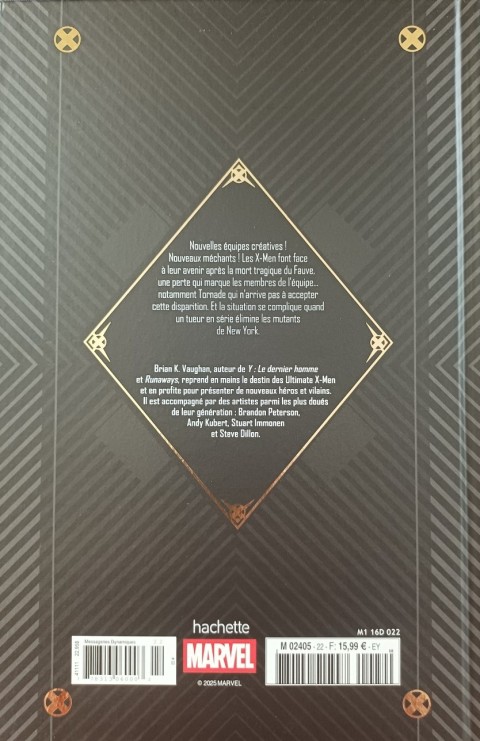 Verso de l'album Marvel Ultimate 22 X-Men - La tempête