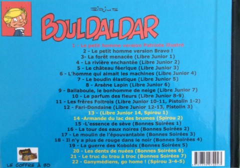 Verso de l'album Bouldaldar et Colégram Les étonnantes aventures de Bouldadar,  le petit homme