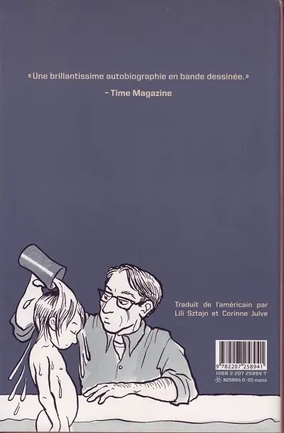 Verso de l'album Fun home Une tragicomédie familiale