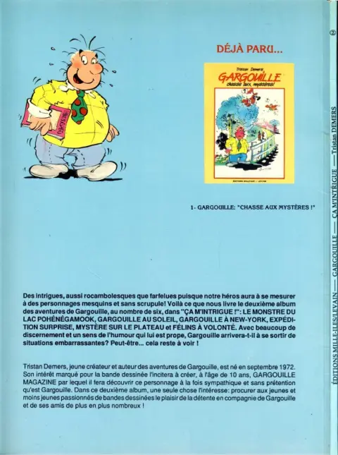 Verso de l'album Gargouille Tome 2 Ça m'intrigue !