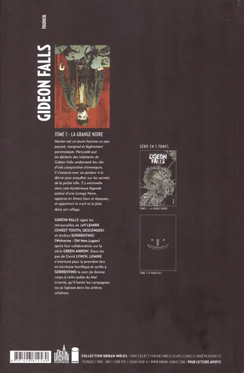 Verso de l'album Gideon Falls Volume 1 La Grange noire