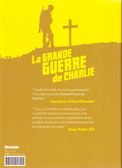 Verso de l'album La Grande Guerre de Charlie Volume 2