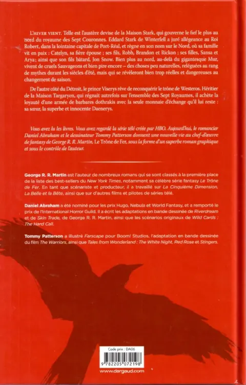 Verso de l'album A Game of Thrones - Le Trône de fer Volume IV