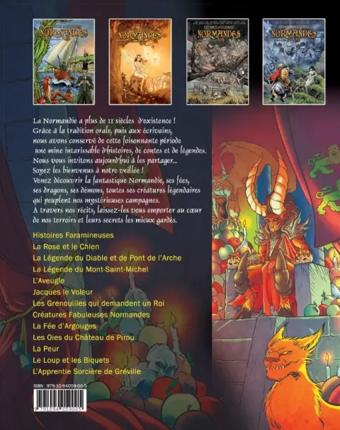 Verso de l'album Histoires et Légendes Normandes Compilation - L'empreinte du Malin - Les Belles et les Bêtes