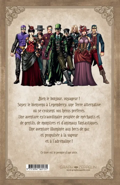 Verso de l'album Legenderry Tome 1 L'Aventure Steampunk