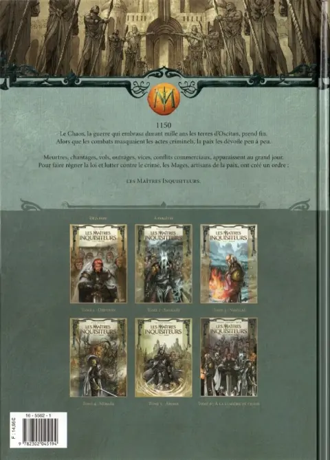 Verso de l'album Les Maîtres inquisiteurs Tome 1 Obeyron