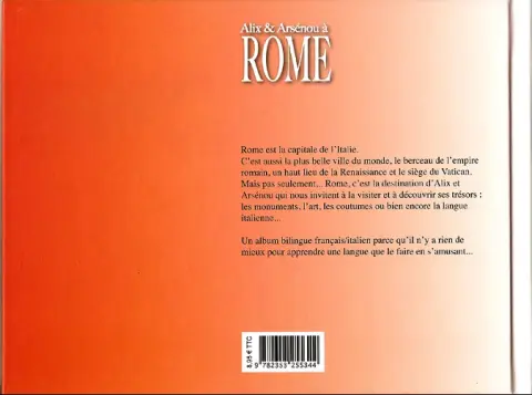 Verso de l'album Alix et Arsénou Tome 1 Alix et Arsénou à Rome