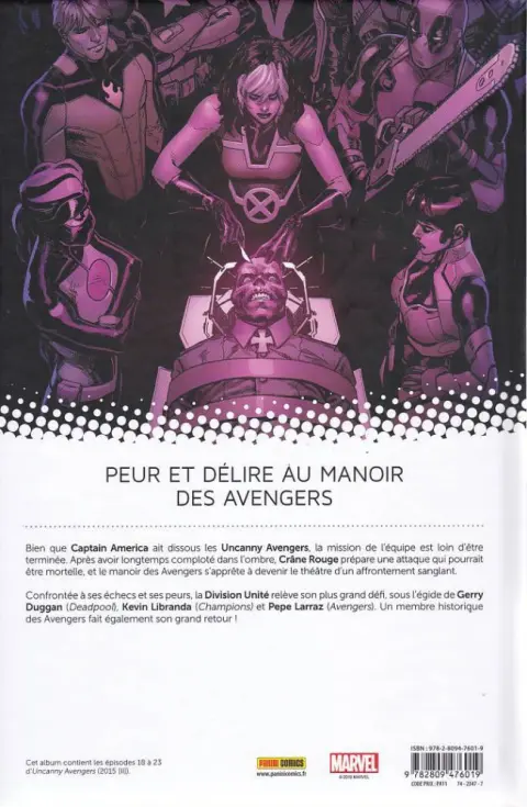 Verso de l'album All-New Uncanny Avengers Tome 4 Crane Rouge