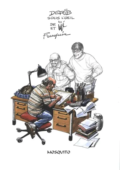 Derib sous l'œil de Jijé et Franquin
