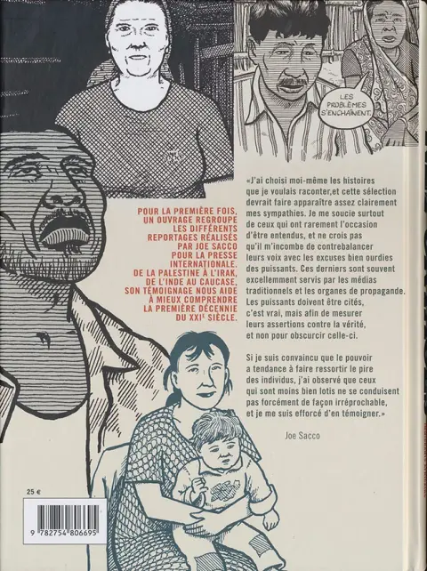 Verso de l'album Reportages