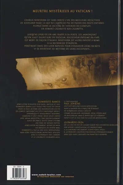 Verso de l'album Révélations Tome 1