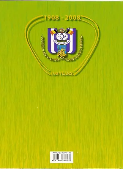 Verso de l'album RSC Anderlecht La victoire en 100 ans