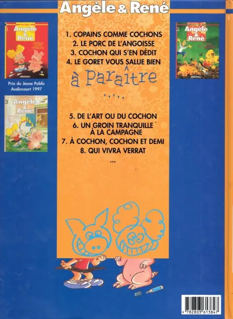 Verso de l'album Angèle & René Tome 4 Le goret vous salue bien
