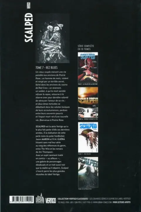 Verso de l'album Scalped Tome 7 Rez Blues