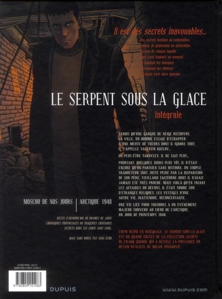 Verso de l'album Secrets - Le serpent sous la glace Intégrale