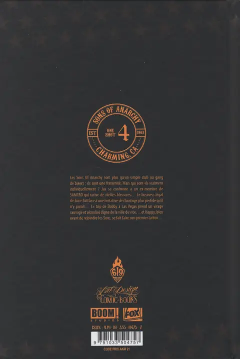 Verso de l'album Sons of Anarchy Tome 4