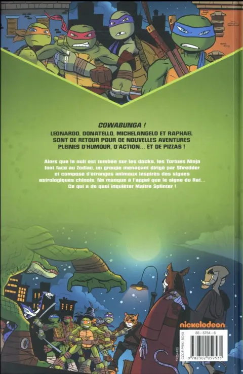 Verso de l'album Teenage Mutant Ninja Turtles Tome 1 Le zoo-diac attaque !