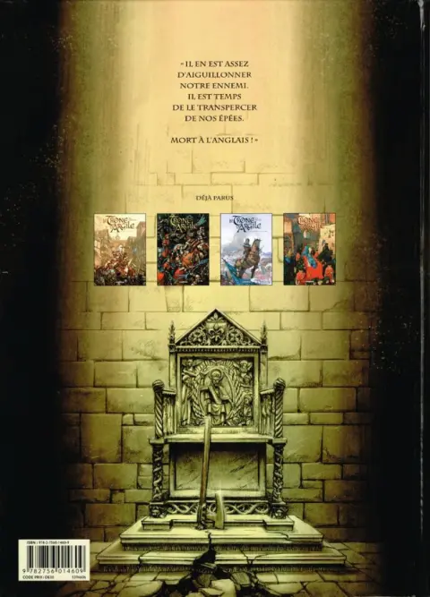 Verso de l'album Le Trône d'Argile Tome 4 La mort des rois