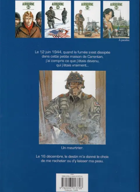 Verso de l'album Airborne 44 Tome 1 Là où tombent les hommes