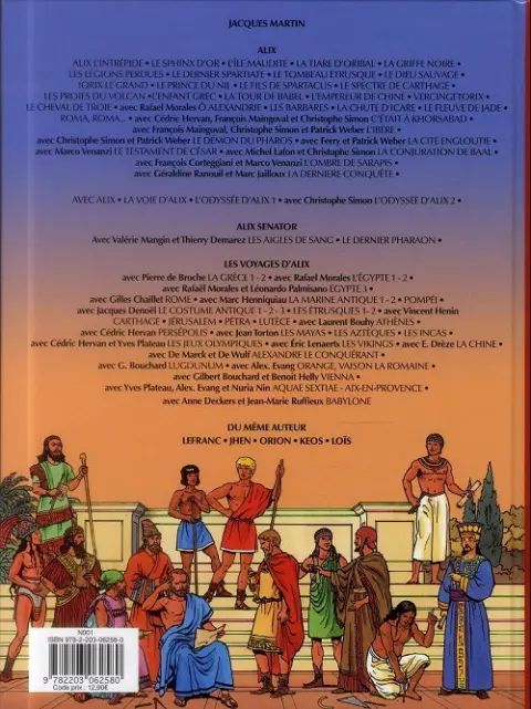 Verso de l'album Les Voyages d'Alix Tome 9 L'Égypte au fil du Nil