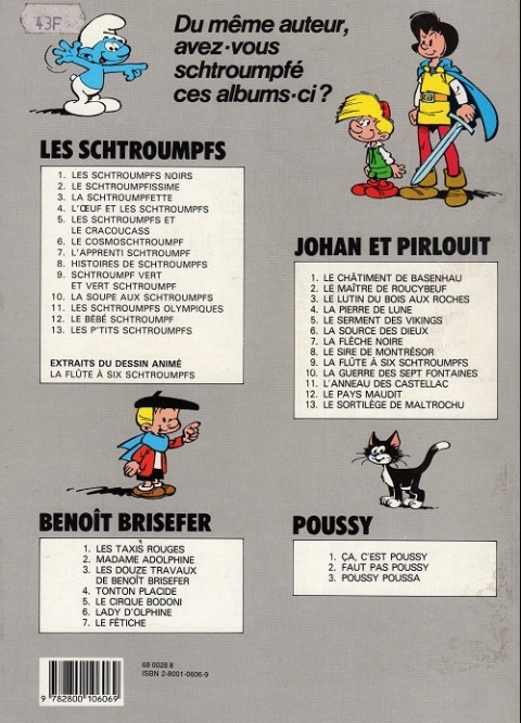 Verso de l'album Benoît Brisefer Tome 7 Le fétiche