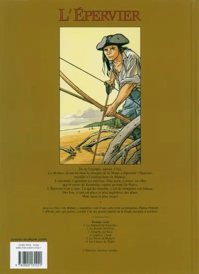 Verso de l'album L'Épervier Tome 5 Le Trésor du Mahury
