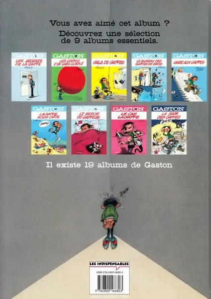 Verso de l'album Gaston Tome 8 Rafales de gaffes