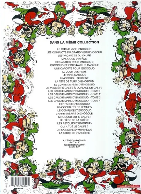 Verso de l'album Iznogoud Tome 2 Les complots d'Iznogoud