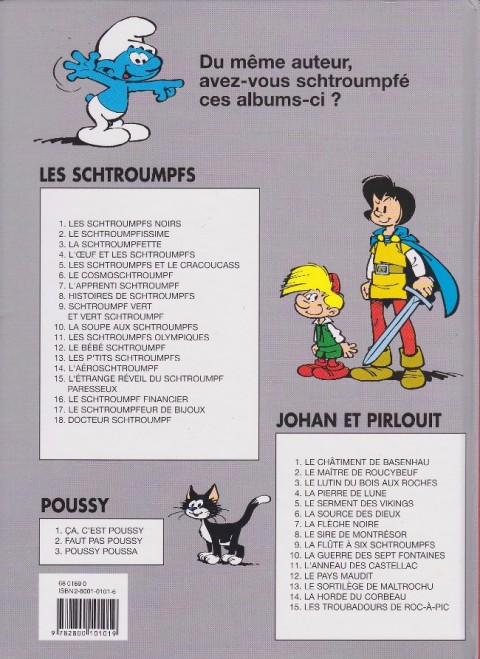 Verso de l'album Johan et Pirlouit Tome 7 La flèche noire