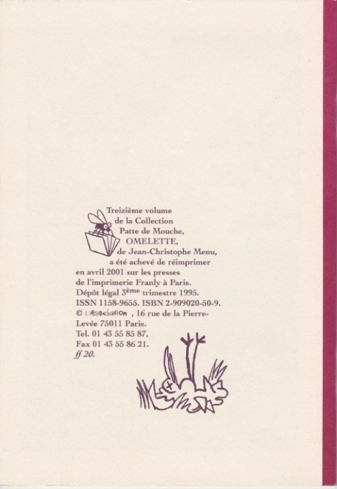 Verso de l'album Omelette