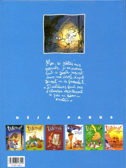 Verso de l'album Titeuf Tome 4 C'est pô juste...