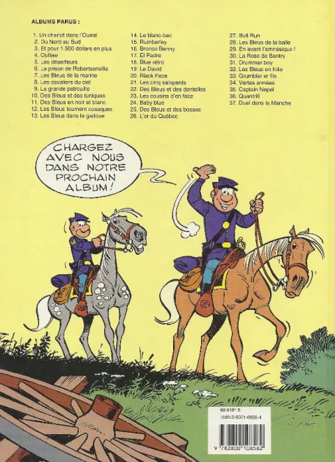 Verso de l'album Les Tuniques Bleues Tome 1 Un chariot dans l'Ouest