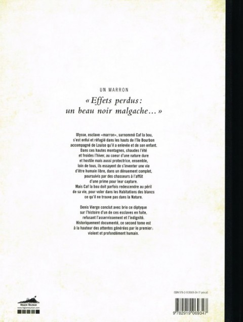 Verso de l'album Un Marron Tome 2 Livre Second - Louise