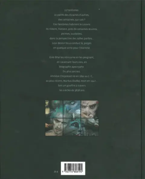 Verso de l'album Les fantômes du Louvre