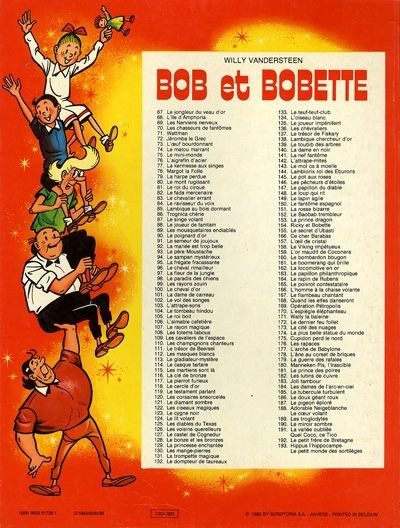Verso de l'album Bob et Bobette Tome 193 Hippus, l'hippocampe / Le Petit Monde des sortilèges