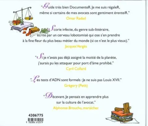 Verso de l'album Le Petit Dico illustré ... Le Petit Dico illustré des Avocats