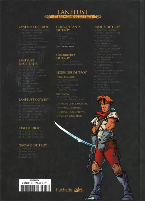 Verso de l'album Lanfeust et les mondes de Troy Tome 34 Les Conquérants de Troy - Le Mont Rapace