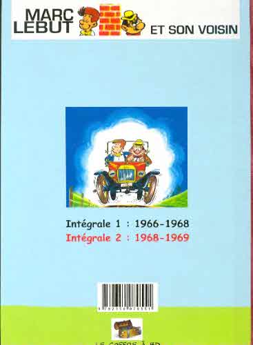 Verso de l'album Marc Lebut et son voisin Intégrale 2 1968-1969