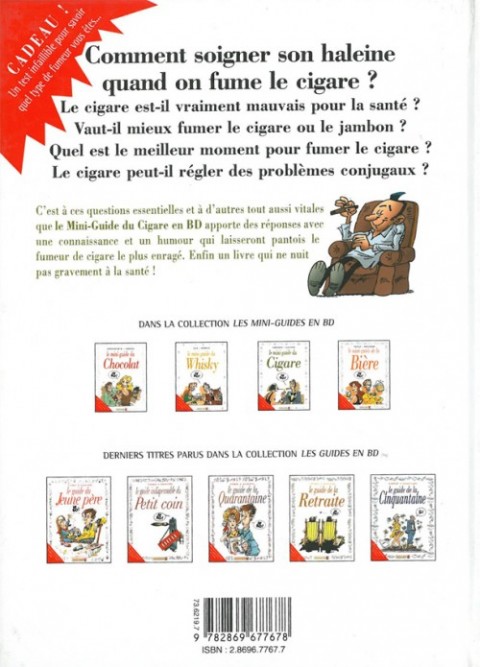 Verso de l'album Le Mini-guide ... Tome 15 Le mini-guide du Cigare
