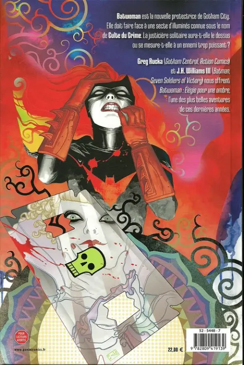 Verso de l'album Batwoman Tome 0 Élégie pour une ombre