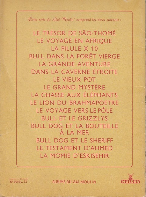 Verso de l'album Bull Dog Tome 12 Bull et le grizzlys