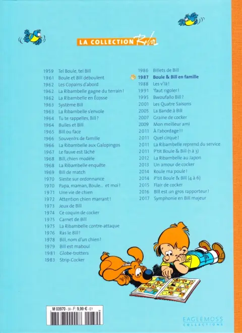 Verso de l'album La Collection Roba Tome 39 Boule & Bill en famille