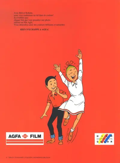 Verso de l'album Bob et Bobette (Publicitaire) Les piquedunes pickpockets